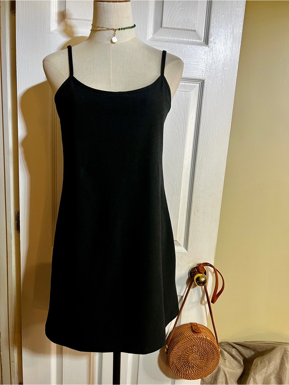 Beyond Yoga Midweight Spacedye Athletic Mini Dress Black M